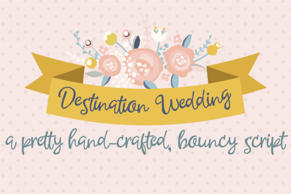 Destination Wedding: A Script Font for Editorial Design